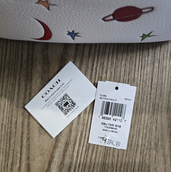 Coach White Bag with Vibrant Celestial Motifs Observed By Us Collab - Picture 2 of 9